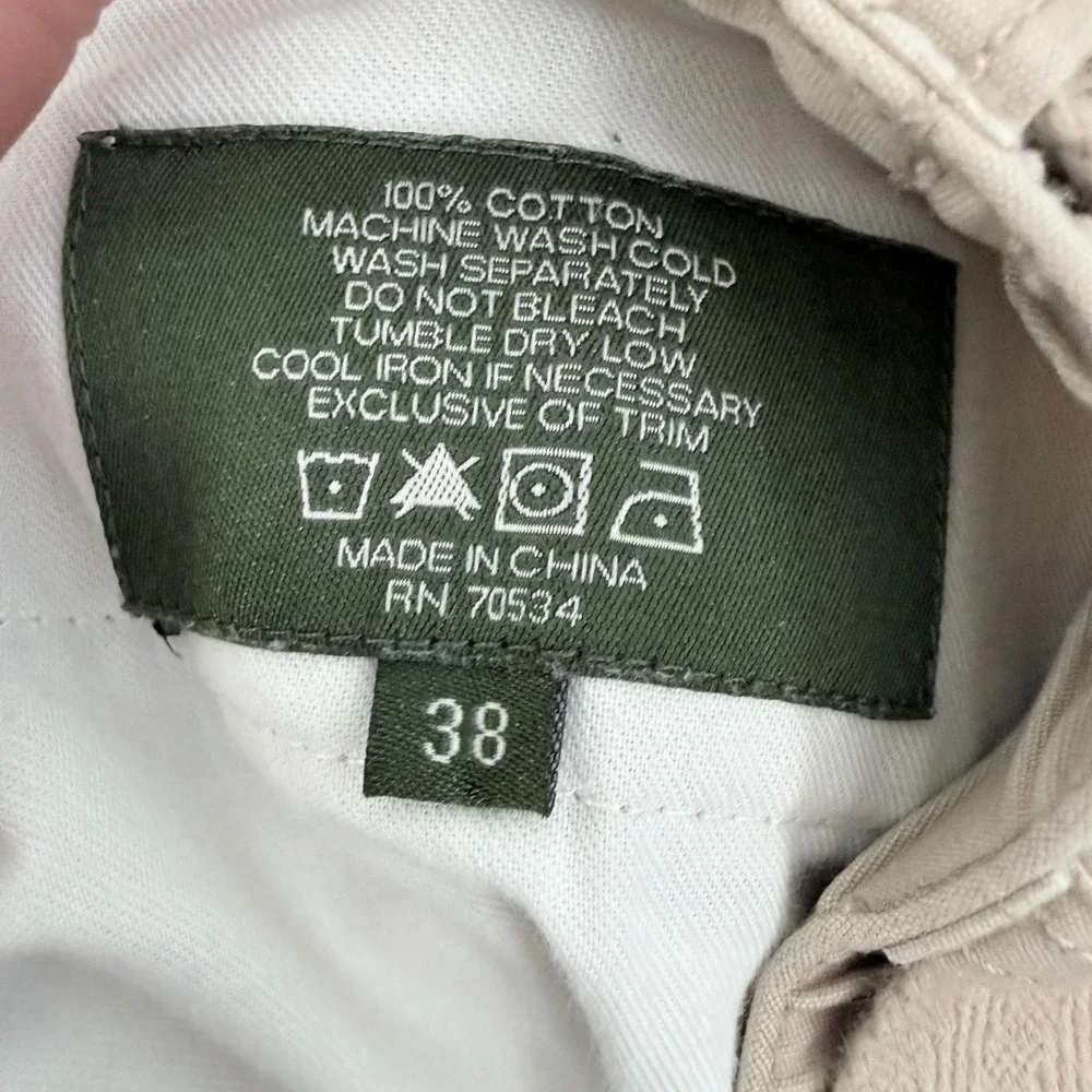 Orvis Cargo Pants Mens 38 (36x28) Beige Adjustable Waist Outdoor Hiking